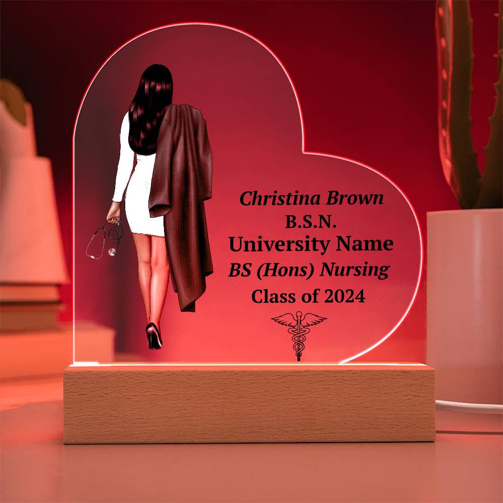 Personalized Nursing Graduation LED Plaque Gift-[Heartfelt Family Gift]