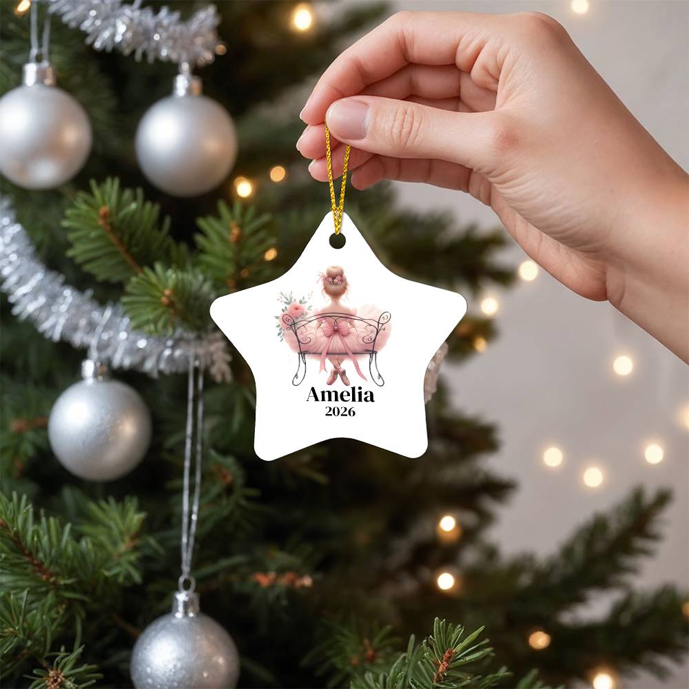 Ballerina Dance Recital Christmas Star Ornament