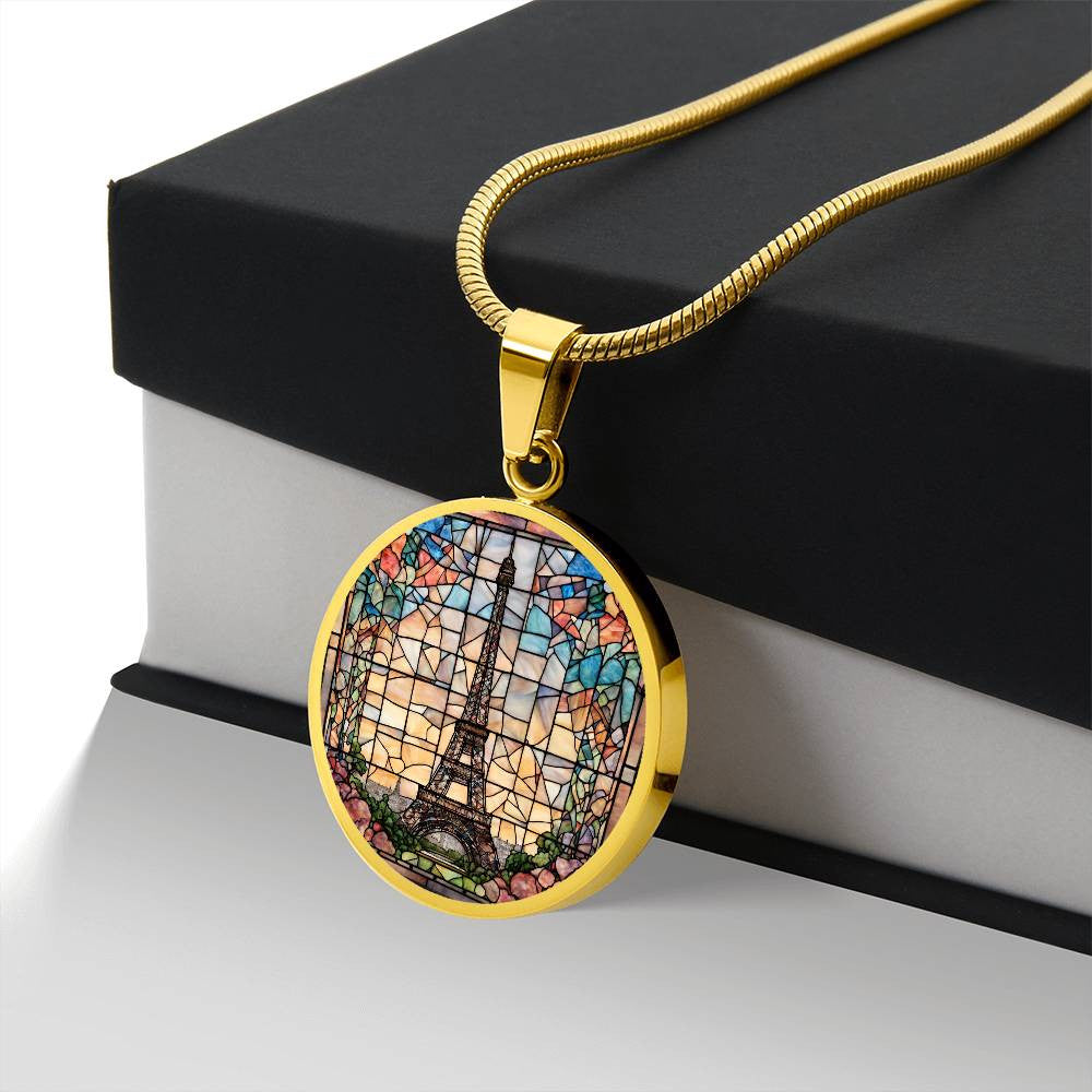 Eiffel Tower Paris Engraved Necklace-[Heartfelt Family Gift]