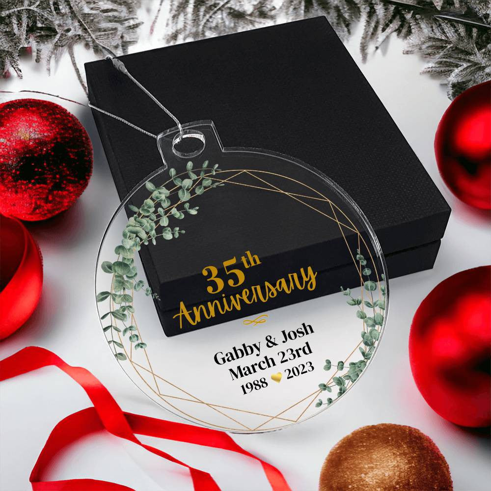 35th Wedding Anniversary Ornament-[Heartfelt Family Gift]