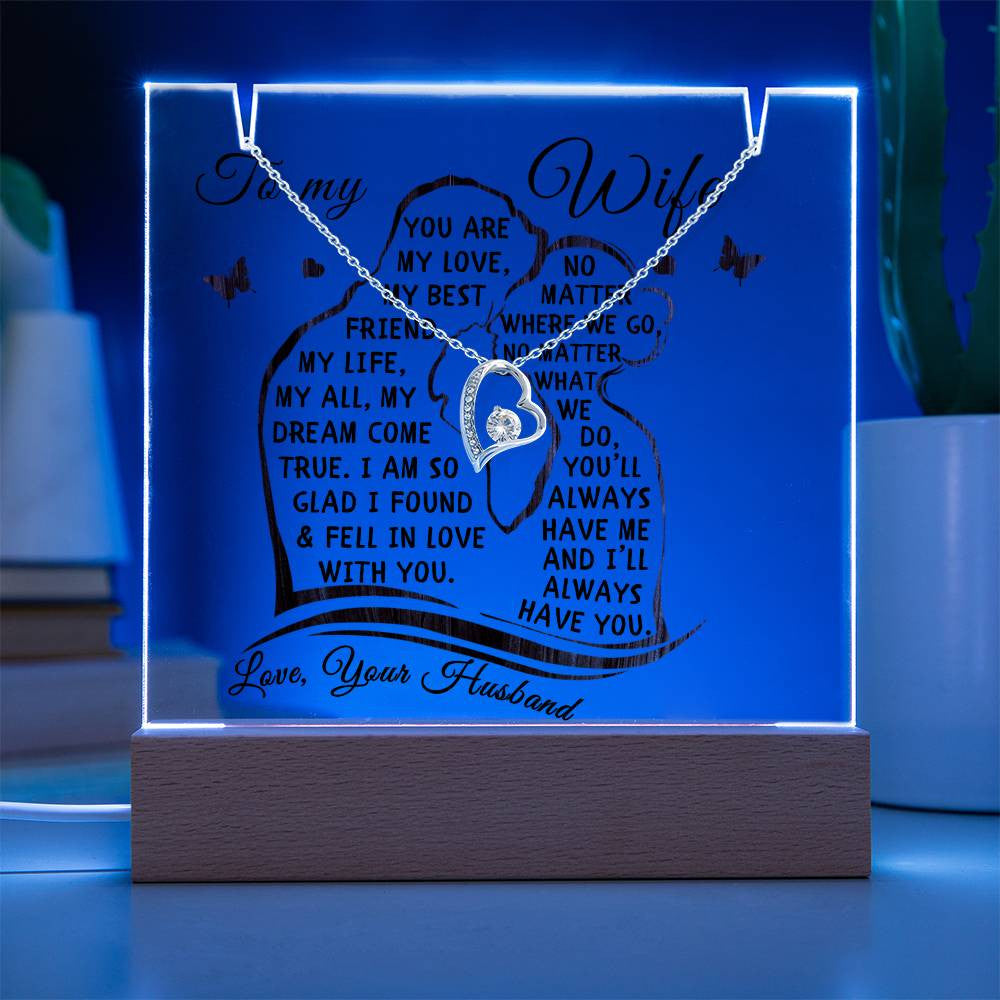 Wife Acrylic Necklace Gift Set-[Heartfelt Family Gift]