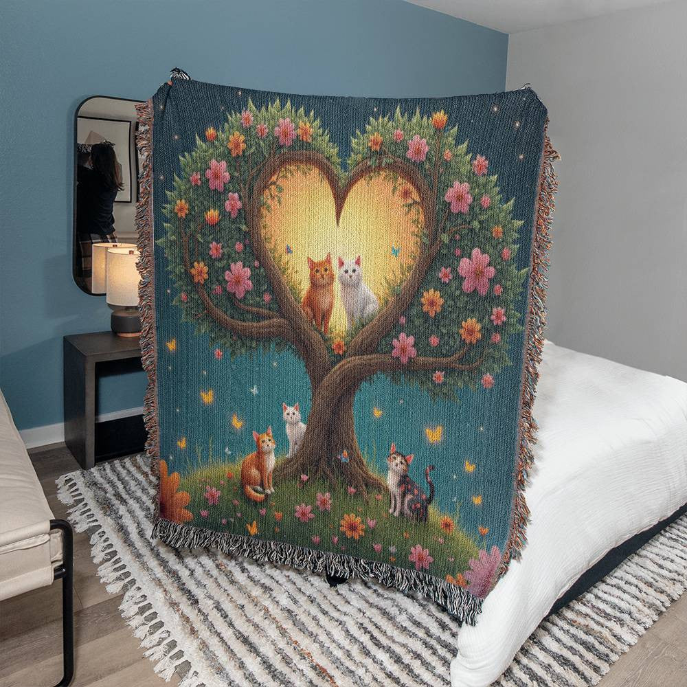 Heirloom Artwork Woven Blanket (Portrait)-[Heartfelt Family Gift]