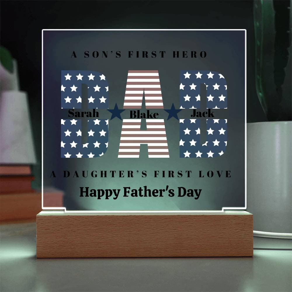 Dad Acyllic Plaque-[Heartfelt Family Gift]