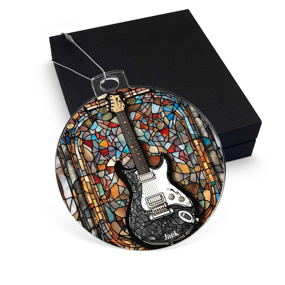 Guitar Acrylic Christmas Ornament-[Heartfelt Family Gift]