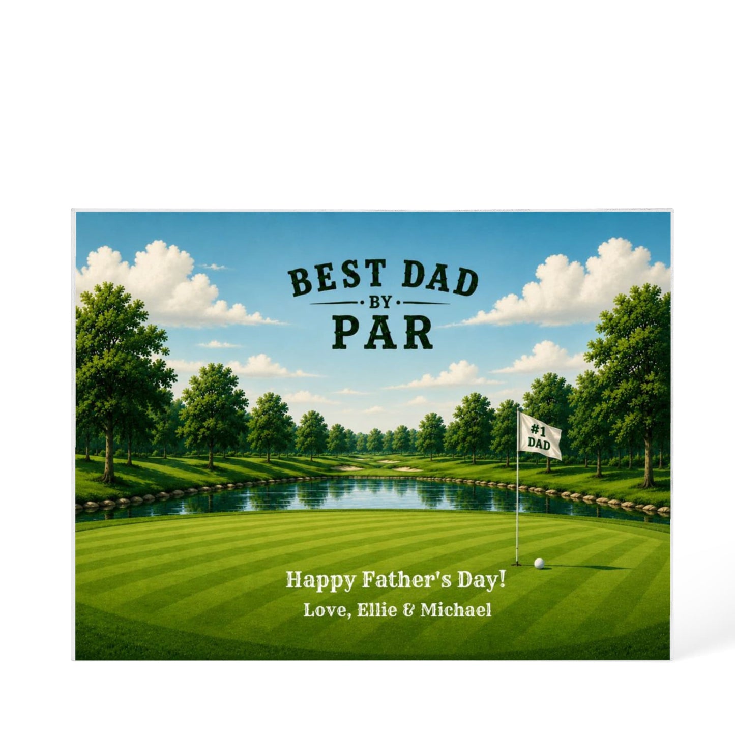 Best Dad By Par Golf Plaque, Personalized Father's Day Gift, Golf Lover Decoration
