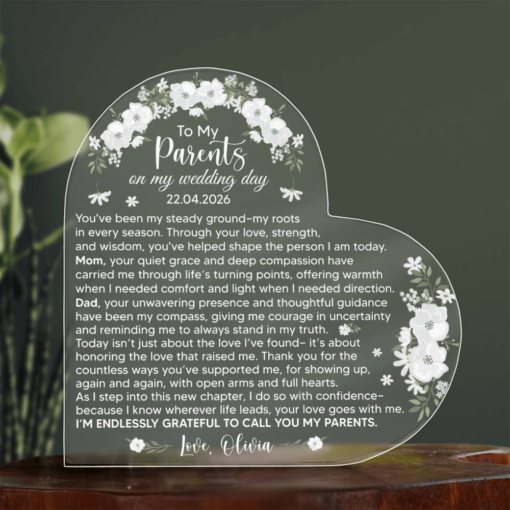 To My Parents on My Wedding Day