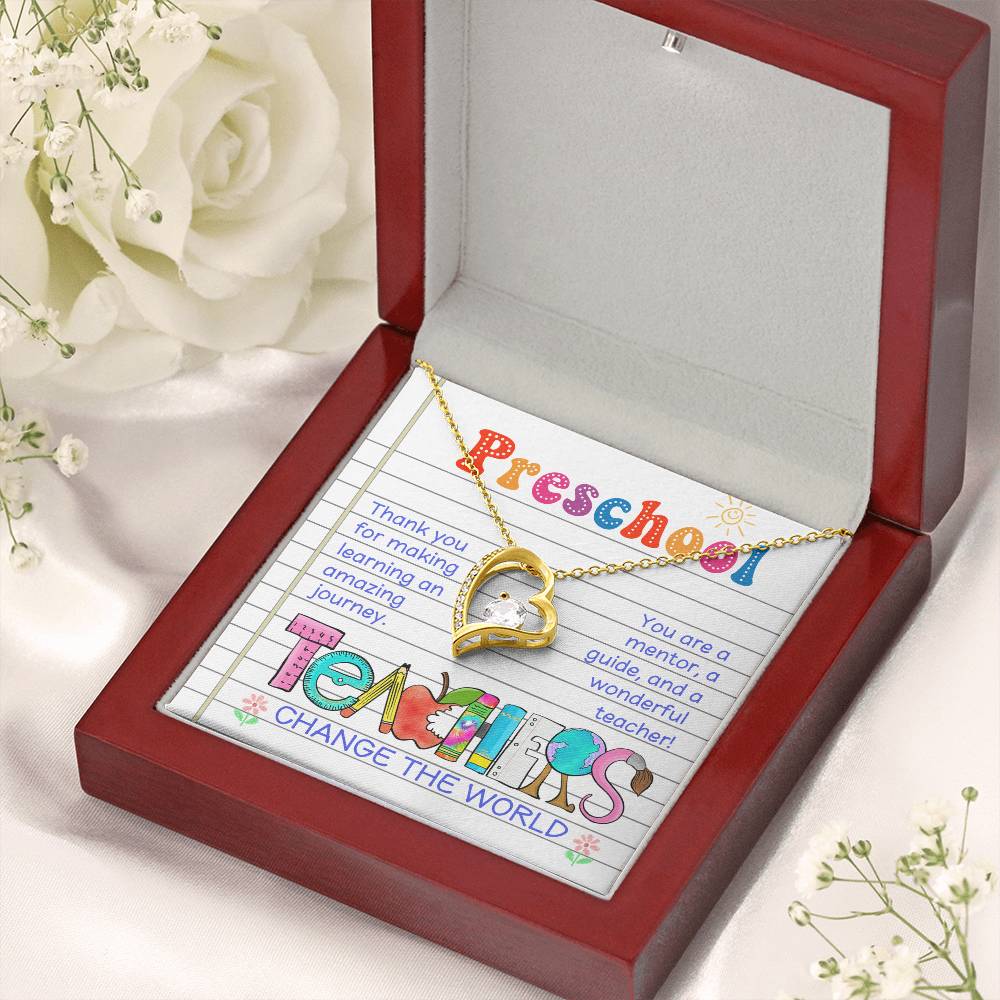 Teacher Thank You Necklace Gift