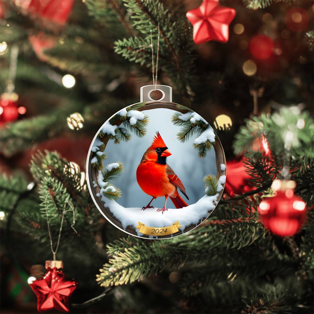 Personalized Cardinal Christmas Ornament