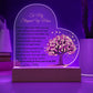 Stepped Up Mom Acrylic Heart Plaque Gift-[Heartfelt Family Gift]
