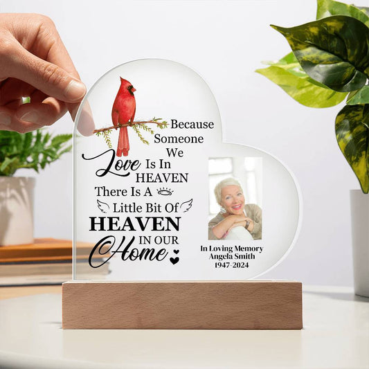 Cardinal Memoral Rememberance Plaque-[Heartfelt Family Gift]