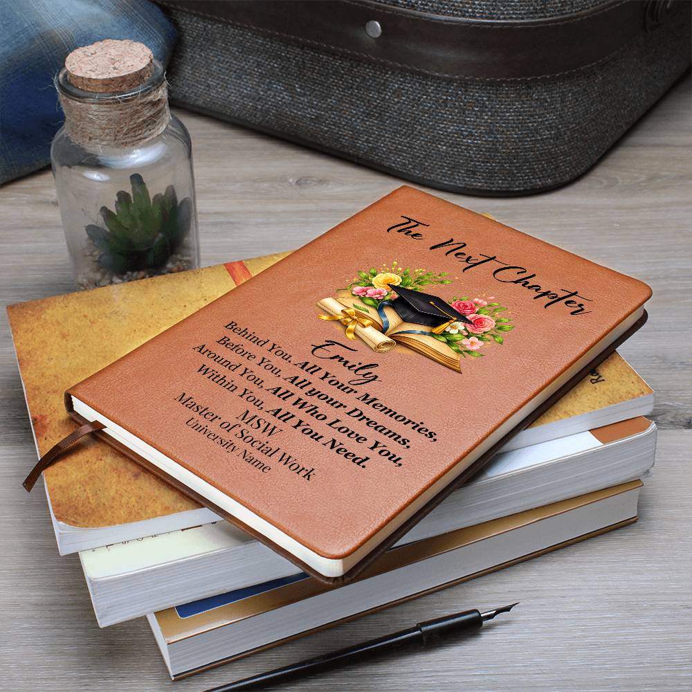 Personalized College Graduation Journal Gift for Masters In Social Work MSW LCSW