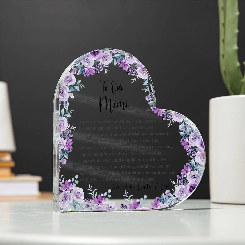Mimi Acrylic Heart Block