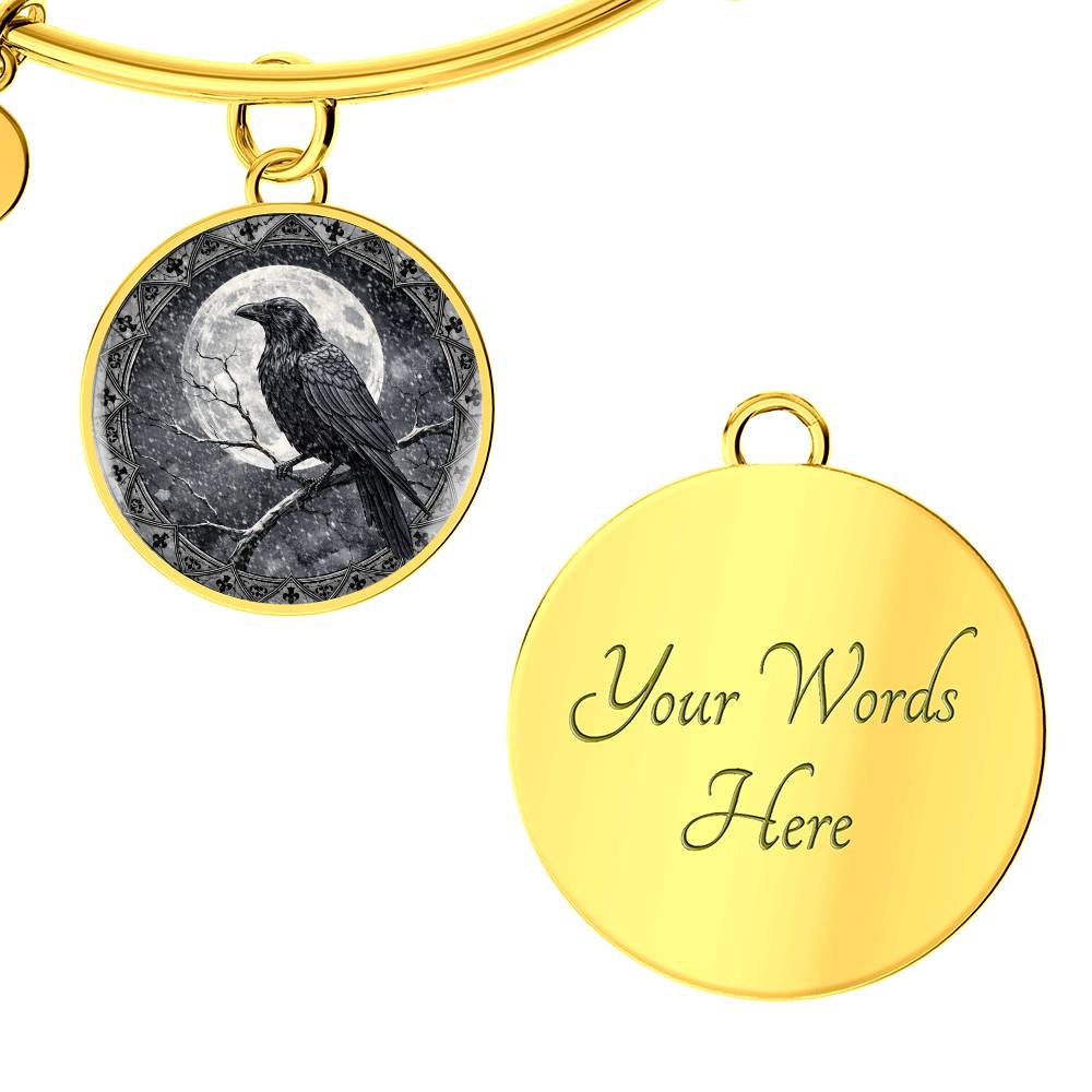 Black Crow Necklace, Personalized Engraved Jewelry, Raven Keychain, Gothic Gift, Unique Pendant, Spiritual Keepsake, Customizable