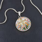 Floral Cross Engraved Necklace-[Heartfelt Family Gift]