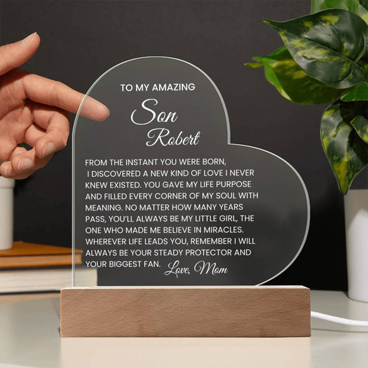 Personalized Heart Plaque Gift from Mom Dad