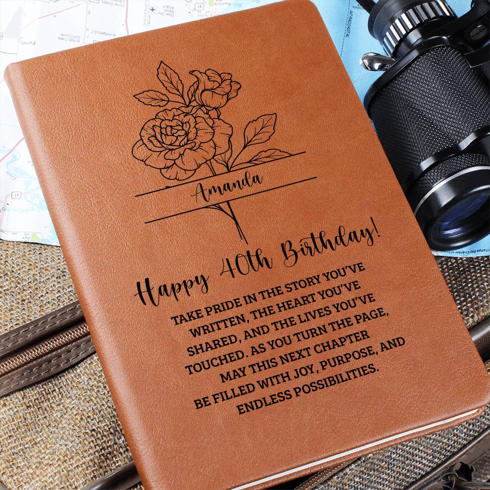 40th Birthday Birth Flower Journal
