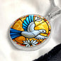 Peace Dove Engraved Necklace in Gold or Silver-[Heartfelt Family Gift]
