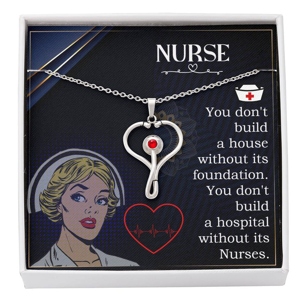 Nurse Appreciation Stethoscope Necklace Gift-[Heartfelt Family Gift]