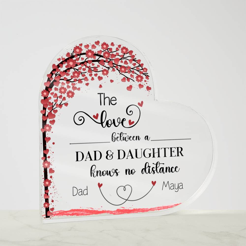 Dad and Daughter Acrylic Plaque-[Heartfelt Family Gift]