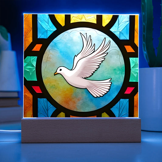 Holy Spirit Dove LED Lighted Plaque-[Heartfelt Family Gift]