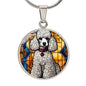 Poodle Engraved Necklace in Gold or Silver-[Heartfelt Family Gift]