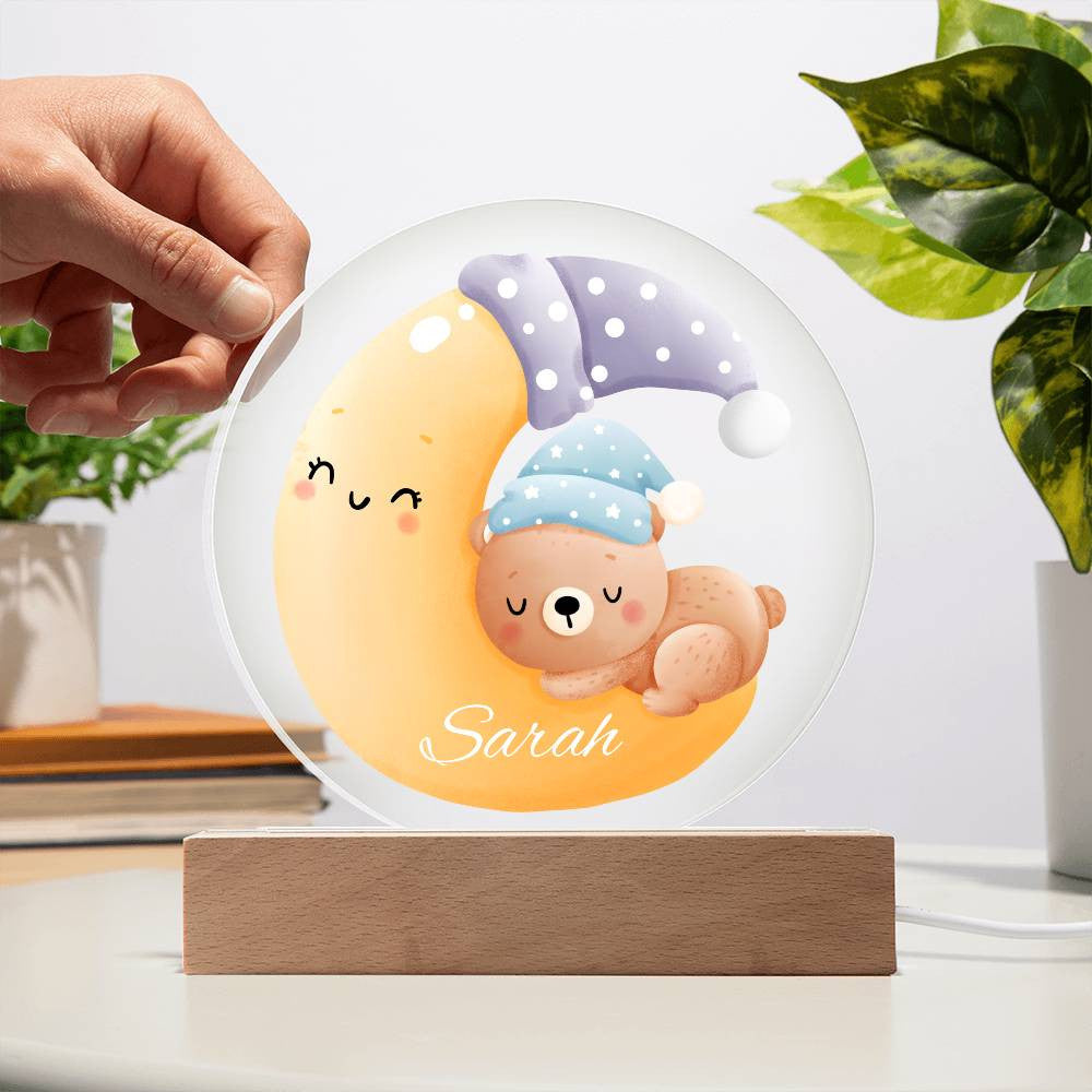 Teddy Bear Night Light Night Light For Kids Room, Nursery Night Light, Personalized Night Light, Girls Night Light, Gift For Kids, Baby Gift-[Heartfelt Family Gift]