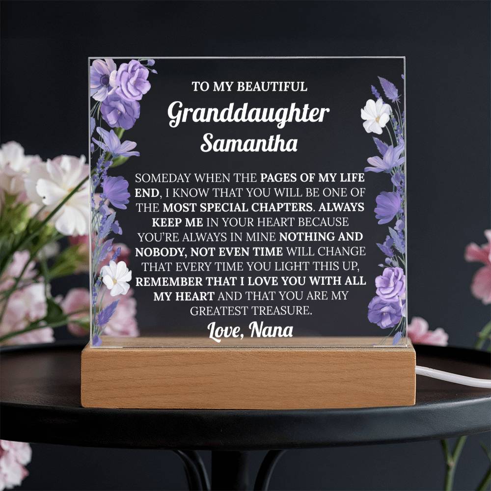 Personalized Granddaughter  Acrylic Plaque