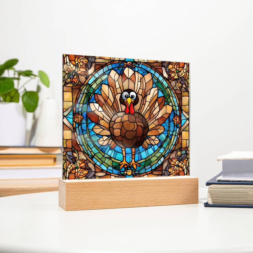 Thanksgiving turkey acrylic plaque-[Heartfelt Family Gift]