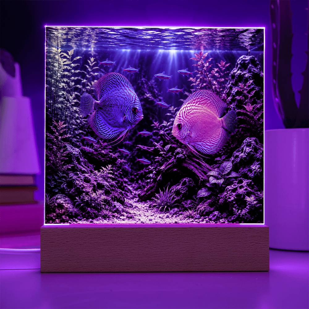 Virtual Discus Fish Aquarium Acrylic Plaque