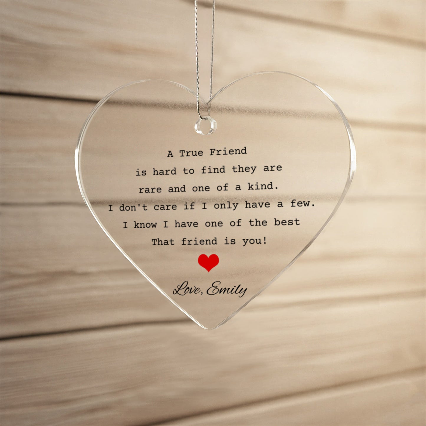 Friendship Ceramic Heart Ornament