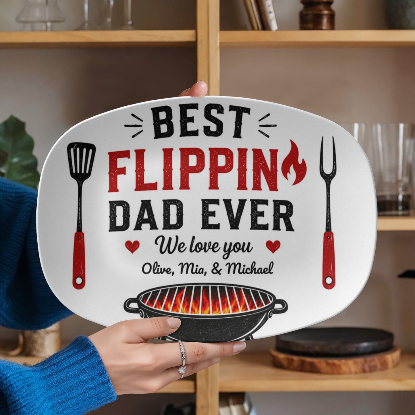 Best Flippin Dad Ever BBQ Tray