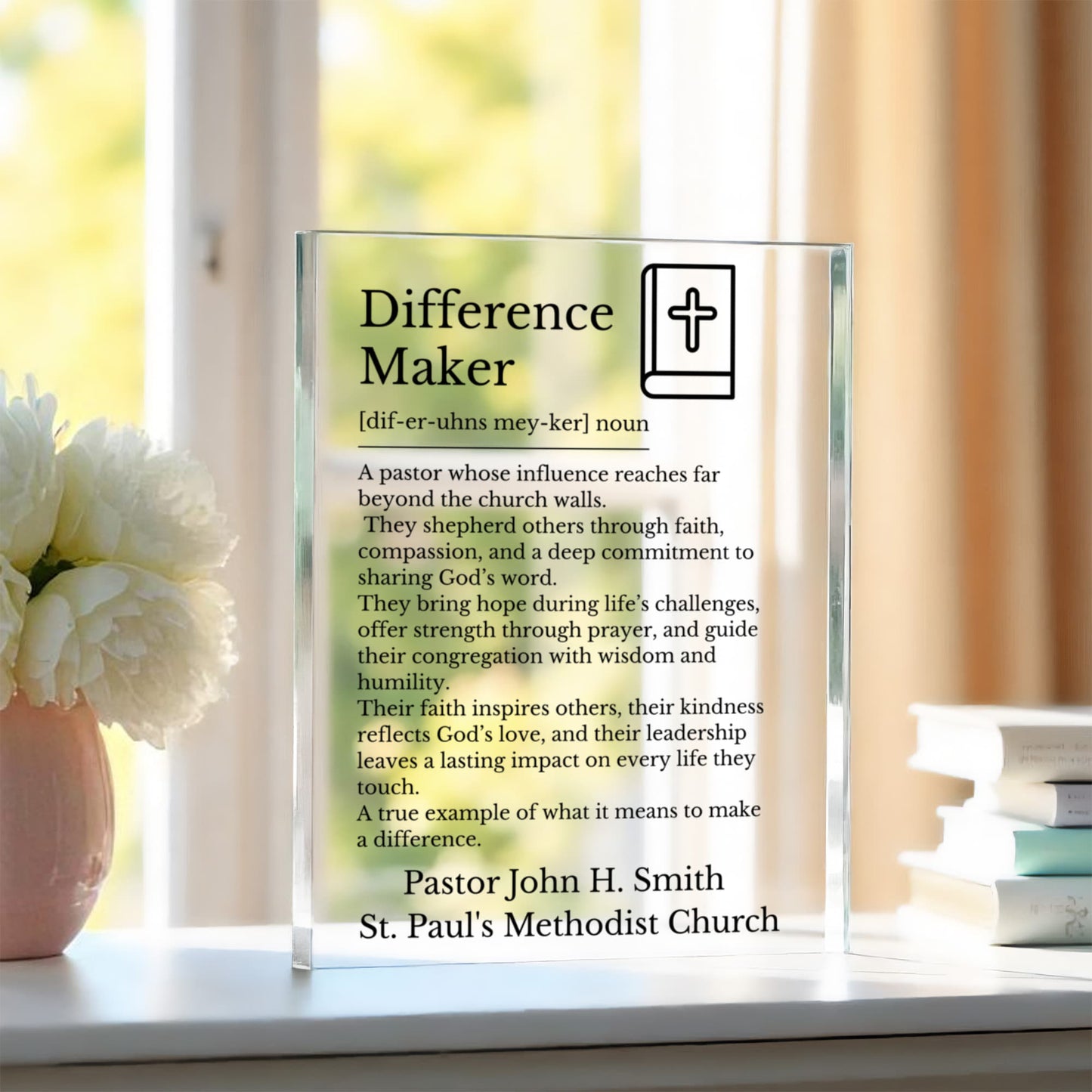 Pastor Difference Maker Plaque