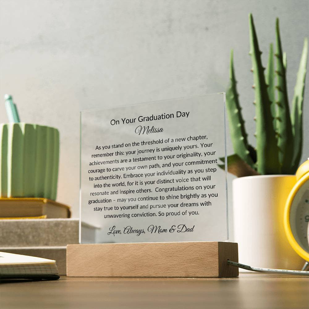 Graduation Acrylic Plaque-[Heartfelt Family Gift]