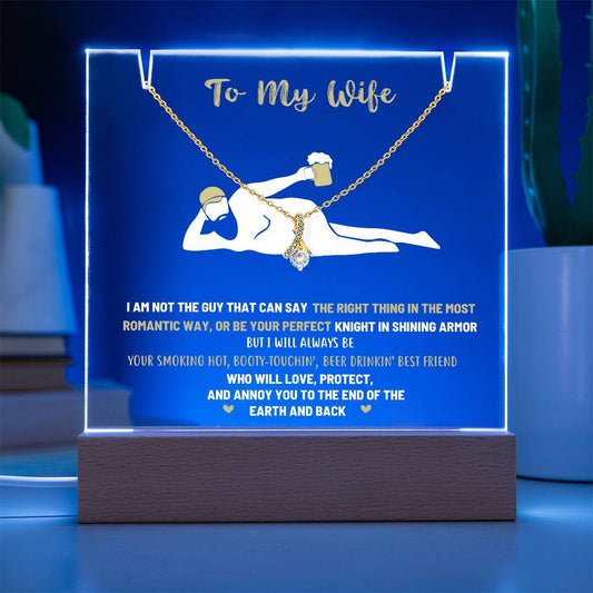 I'm Not The Most Romantic Funny Couple Necklace Jewelry Holder Gift Set-[Heartfelt Family Gift]