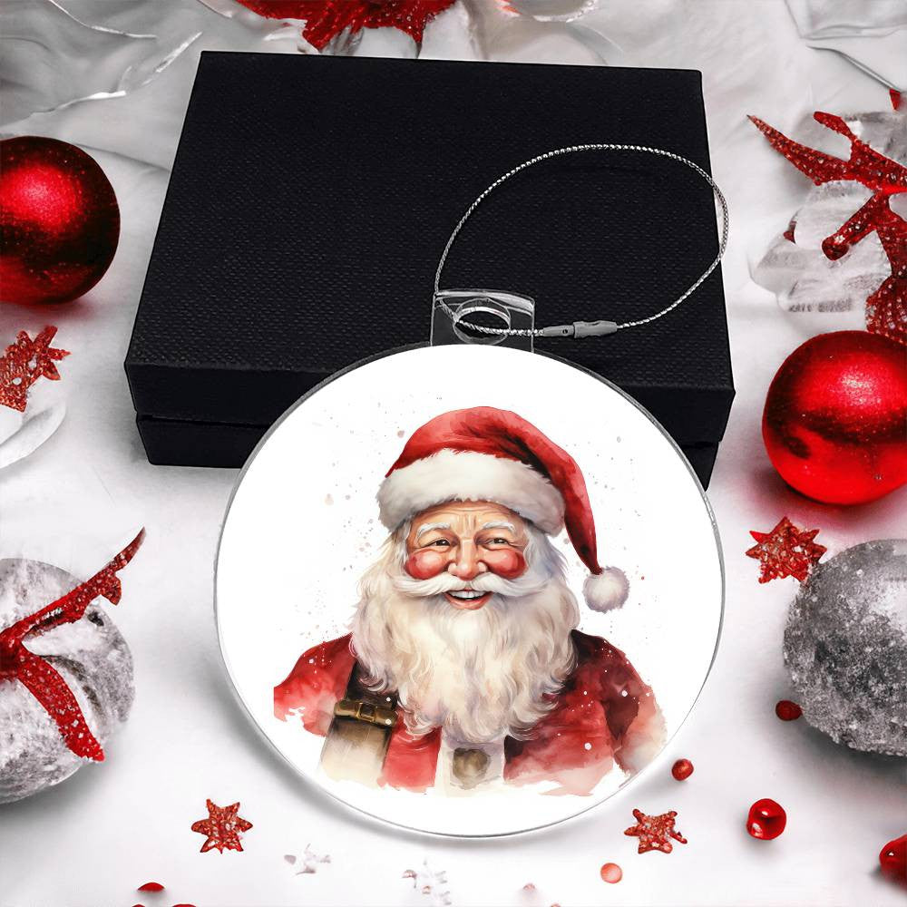 Santa Acrylic Christmas Ornament-[Heartfelt Family Gift]