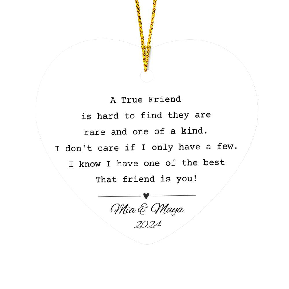 Friendship Heart Christmas Ornament-[Heartfelt Family Gift]
