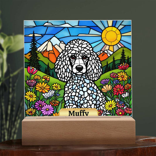 Poodle Lighted Plaque