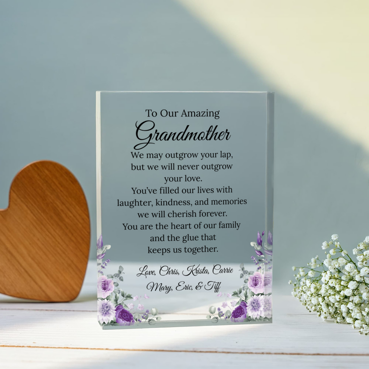Granddaughter Floral Plaque