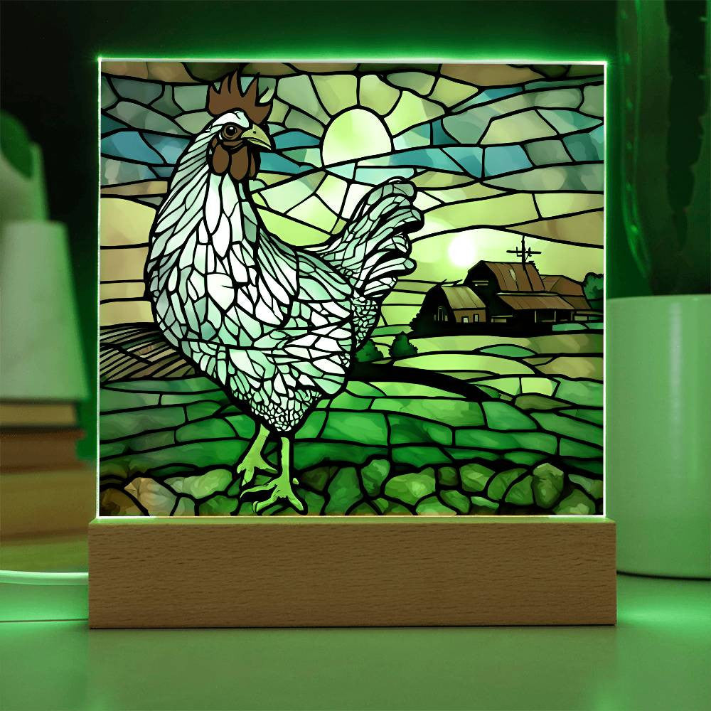 Chicken Sunrise Acrylic Plaque-[Heartfelt Family Gift]