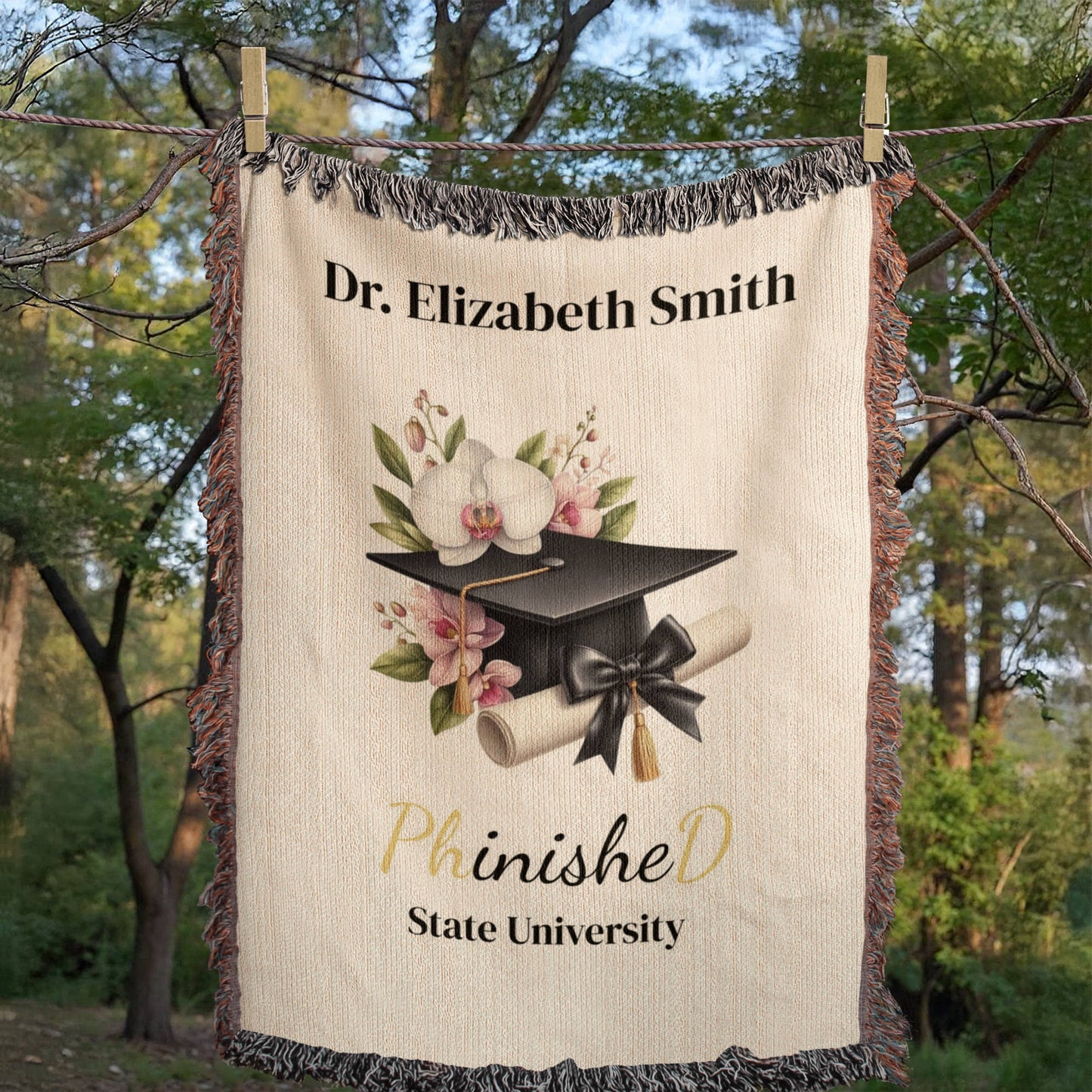 PHD Graduation Gift Blanket for Doctorate Degree