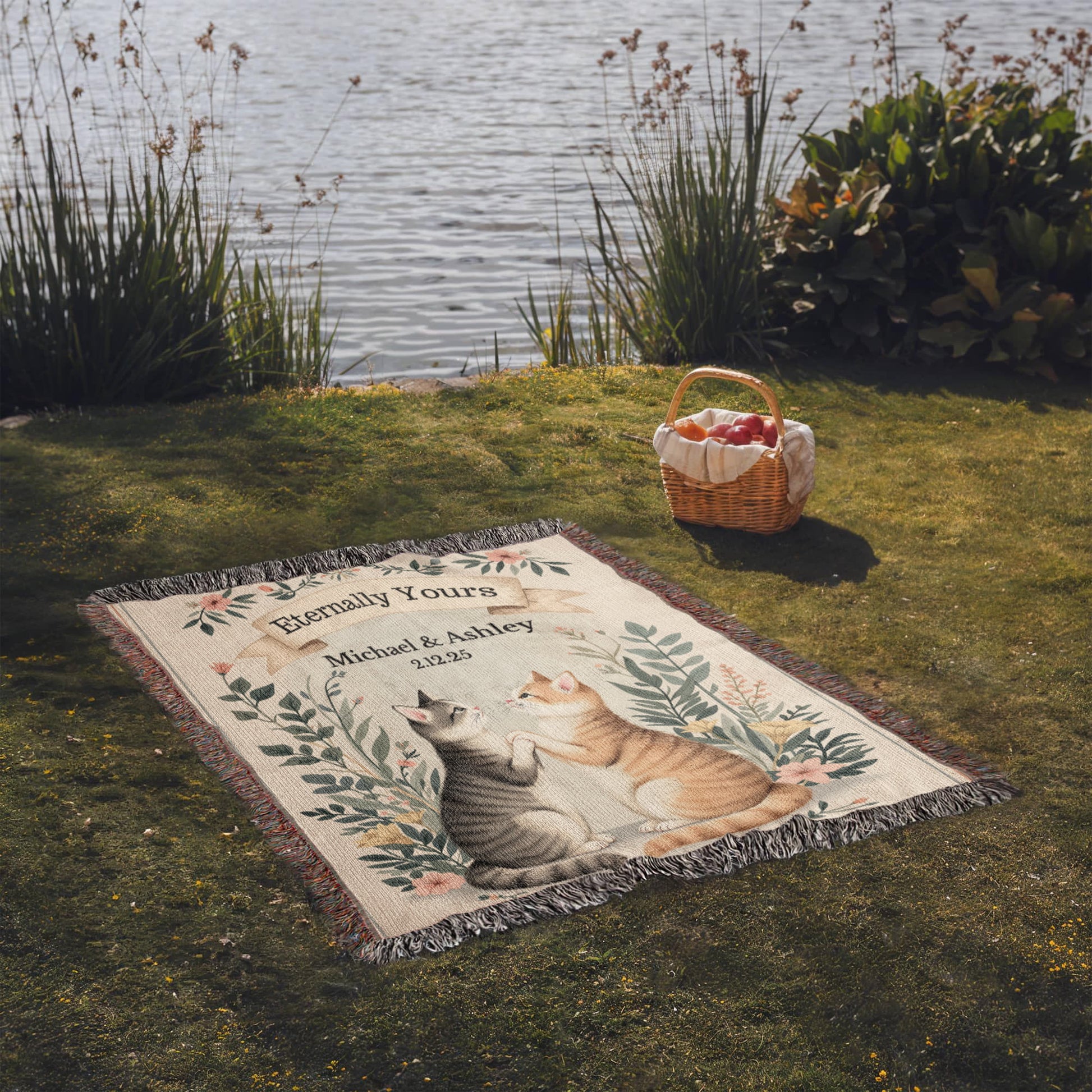 Heirloom Artwork Woven Blanket (Portrait)-[Heartfelt Family Gift]