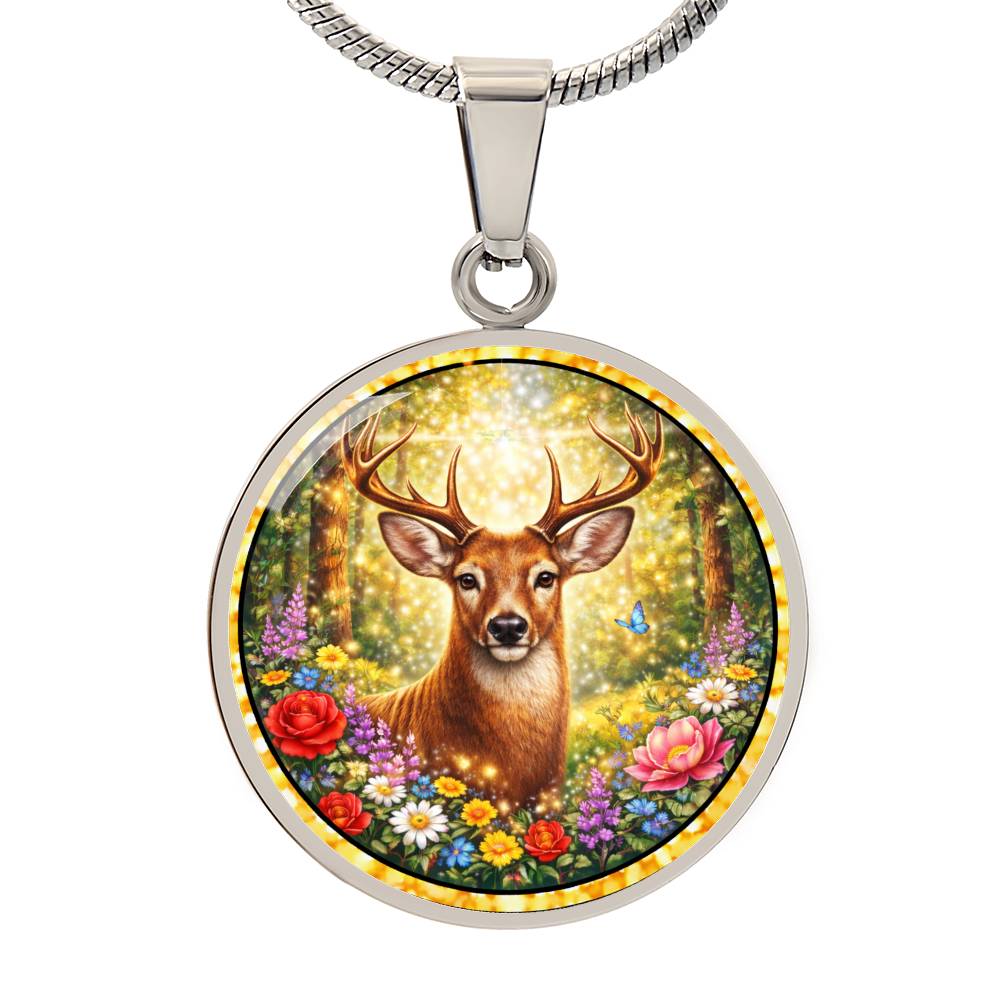 Deer Engraved Necklace Bracelet Keychain