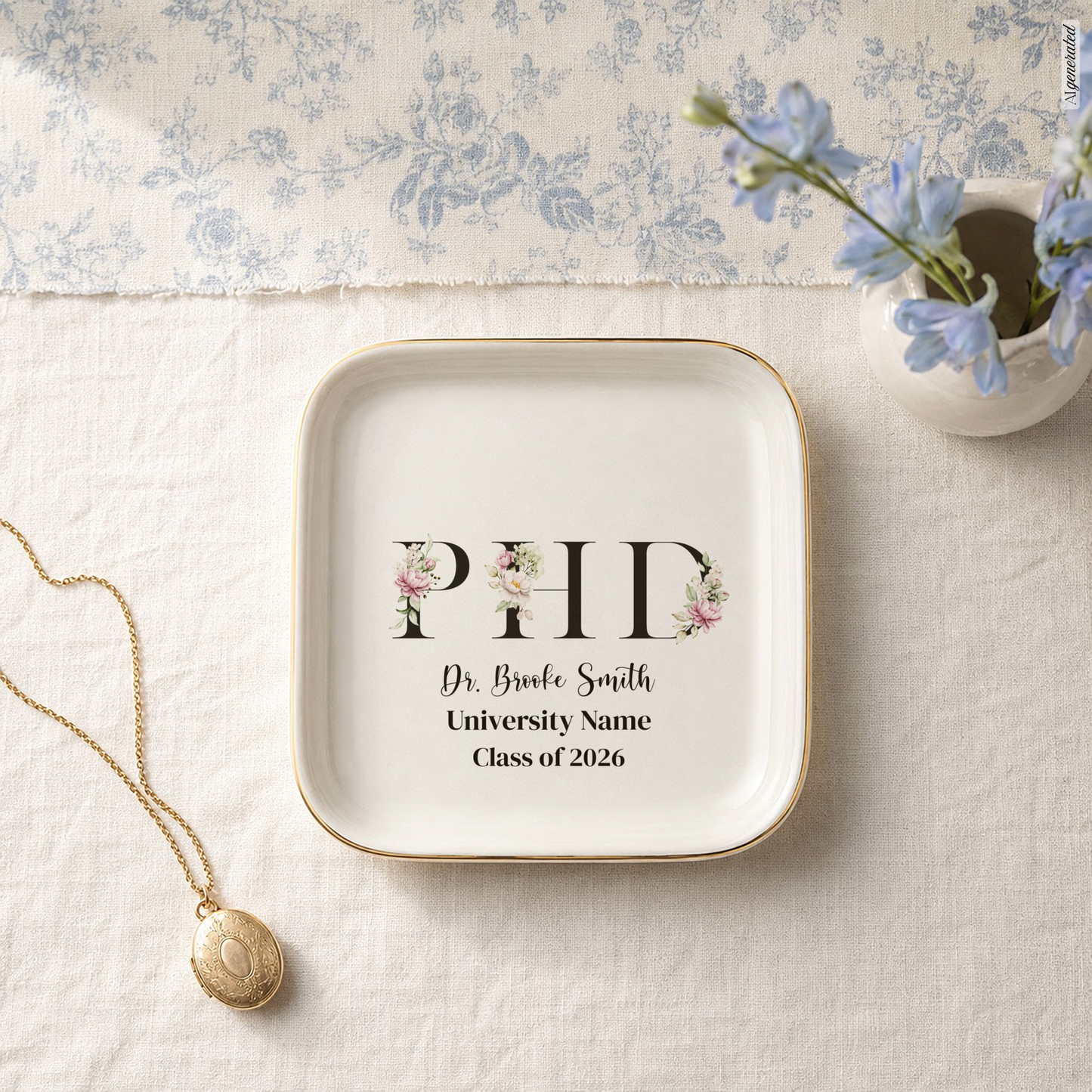 PhD Graduation Jewelry Dish