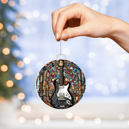Guitar Acrylic Christmas Ornament-[Heartfelt Family Gift]