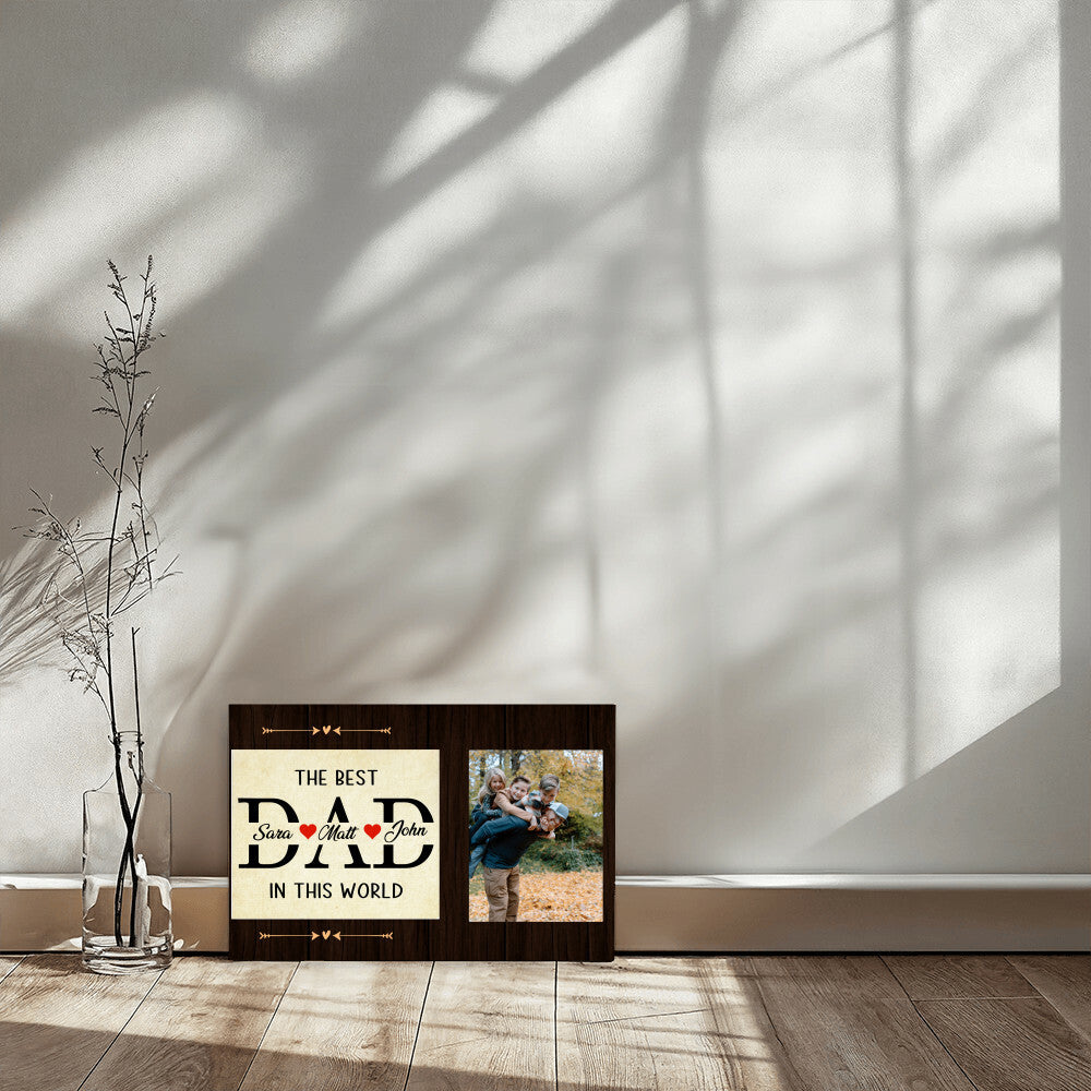 Best Dad Custom Photo Gallery Wrapped Canvas-[Heartfelt Family Gift]