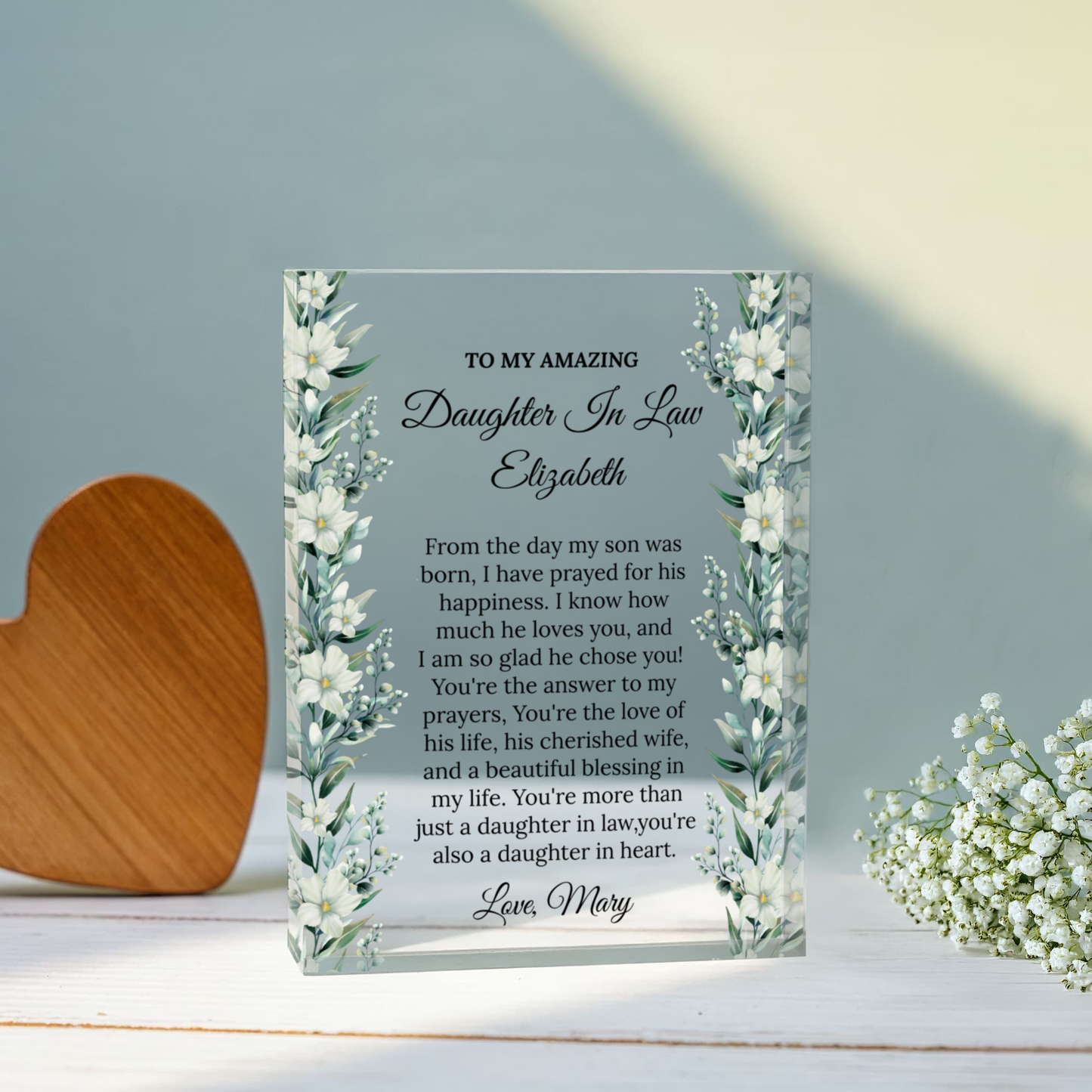 Personalized Daughter in Law Plaque
