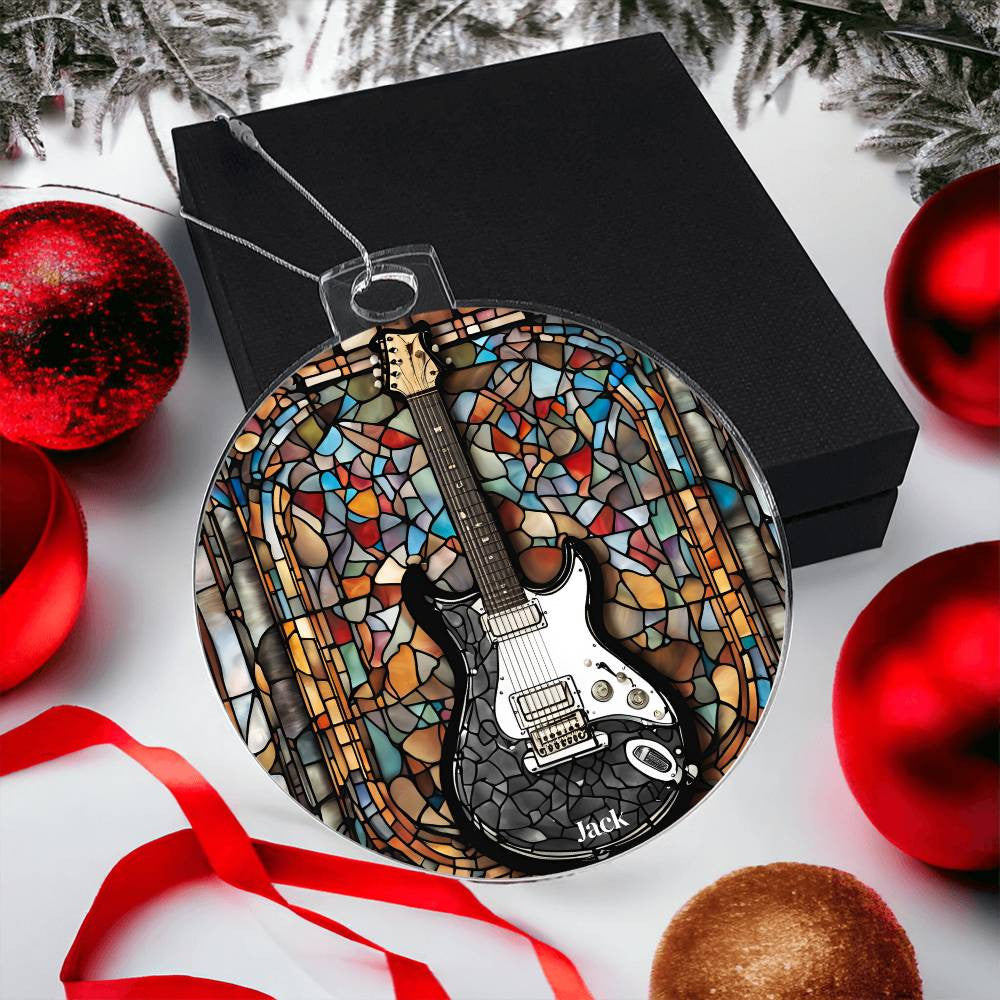 Guitar Acrylic Christmas Ornament-[Heartfelt Family Gift]