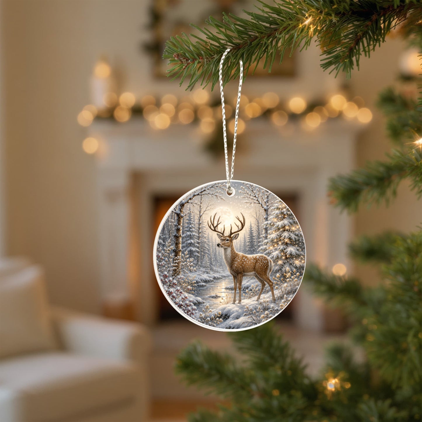 Deer Family Christmas Ornament