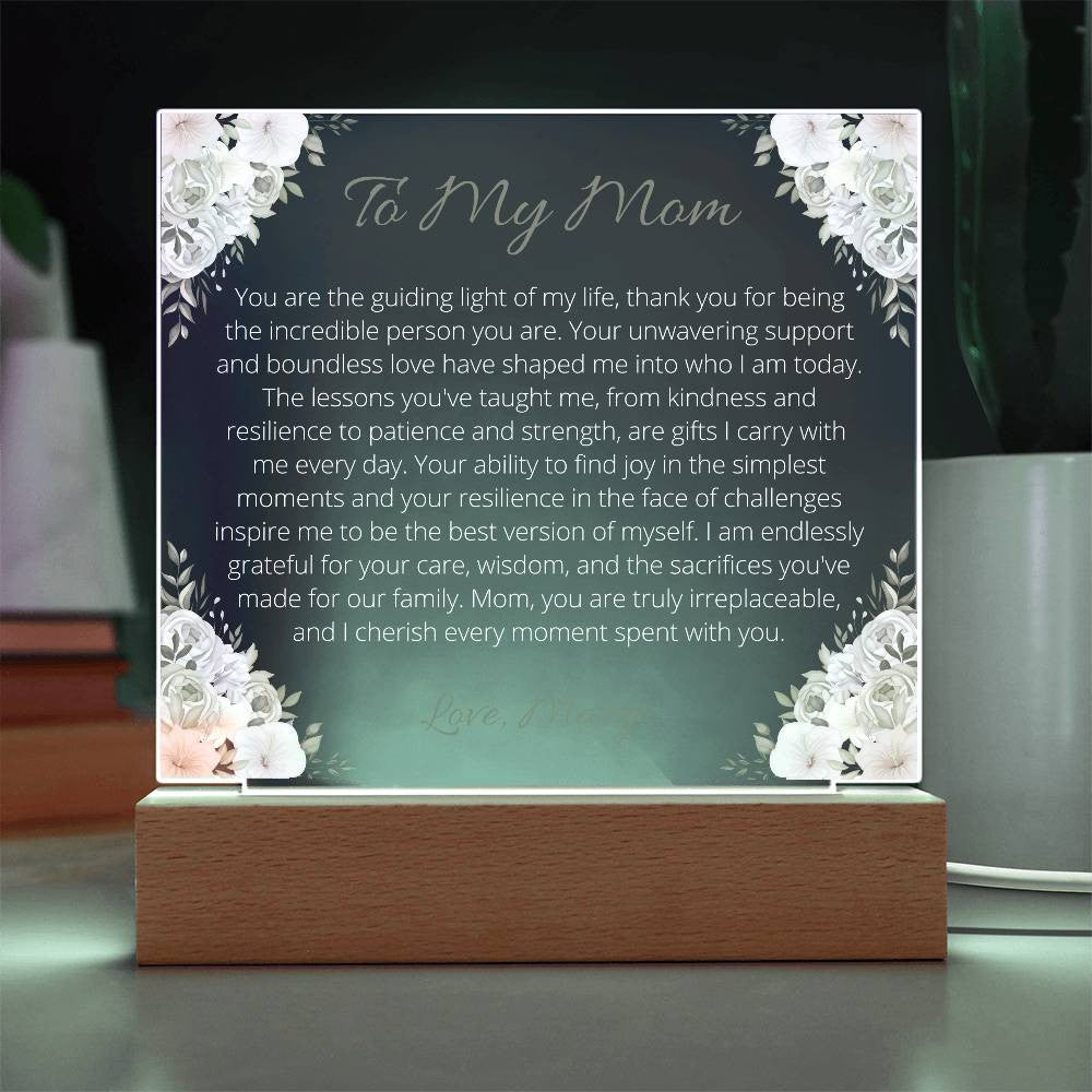 Mom Acrylic Plaque-[Heartfelt Family Gift]