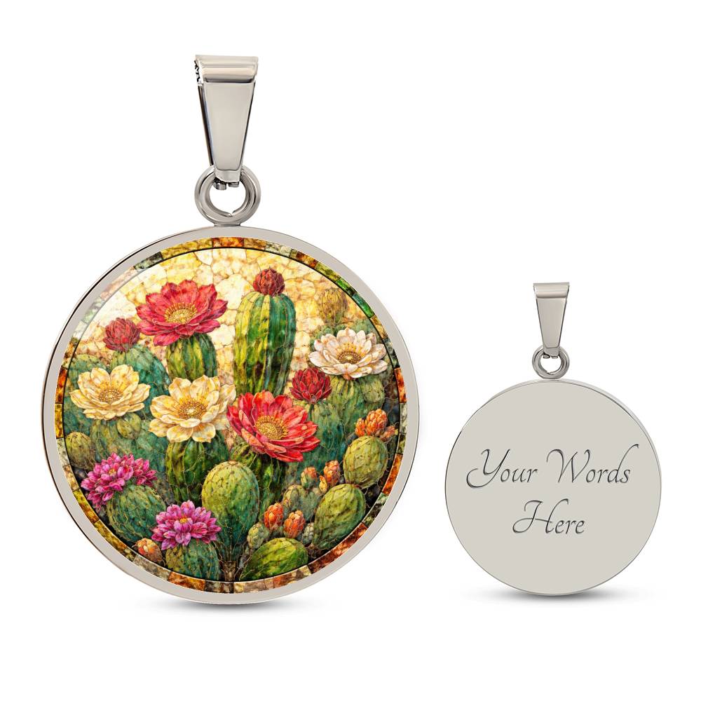 Cactus Personalized Engraved Necklace Bracelet or Keychain
